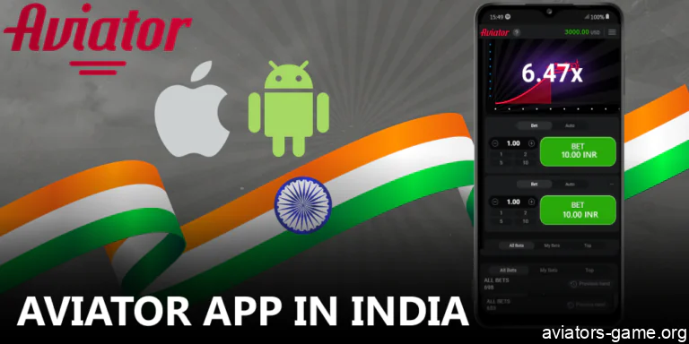 Aviator mobile apps available for Android and iOS devices in India